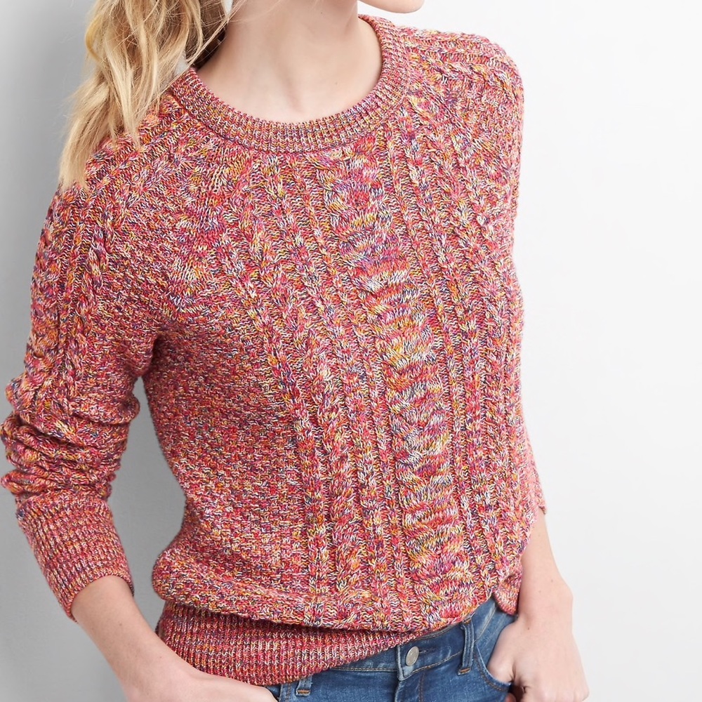 Gap Rainbow cable knit pullover